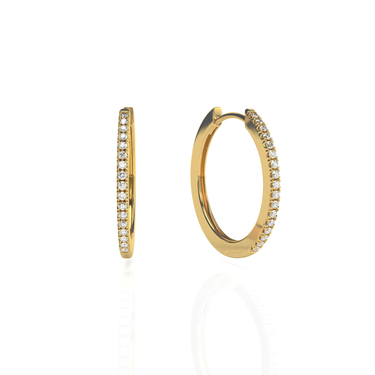 Paved Diamond Huggies 0.1CTW - Le Bezel 