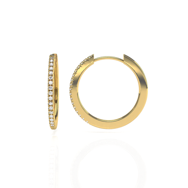 Paved Diamond Huggies 0.1CTW - Le Bezel 