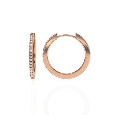 Paved Diamond Huggies 0.1CTW - Le Bezel 