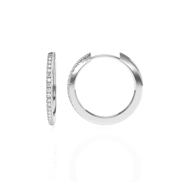 Paved Diamond Huggies 0.1CTW - Le Bezel 