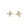 4 Stone Diamond Stud Earring 0.16CTW - Le Bezel 
