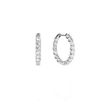 Diamond Huggie Earrings 0.58CTW - Le Bezel 