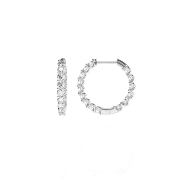 Diamond Huggie Earrings 0.58CTW - Le Bezel 