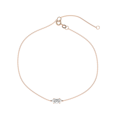 Solitaire Marquise Cut Diamond Bracelet in Four Prong Setting - Le Bezel 