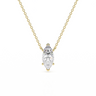 Marquise Diamond Solitaire Necklace - Le Bezel 