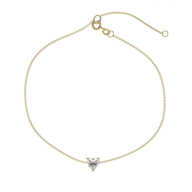 Solitaire Heart Diamond Bracelet 0.25 - 1 CT Real Diamond - Le Bezel 