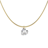 Heart Cut Diamond Snake Chain Necklace - Le Bezel 
