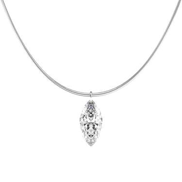 Marquise Cut Diamond Snake Chain Necklace - Le Bezel 