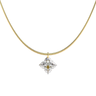 Princess Cut Diamond Snake Chain Necklace - Le Bezel 