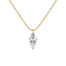 Drilled Marquise Cut Diamond Beam Chain Necklace - Le Bezel 