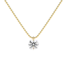 Drilled Round Cut Diamond Beam Chain Necklace - Le Bezel 