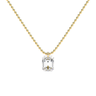 Drilled Emerald Cut Diamond Beam Chain Necklace - Le Bezel 