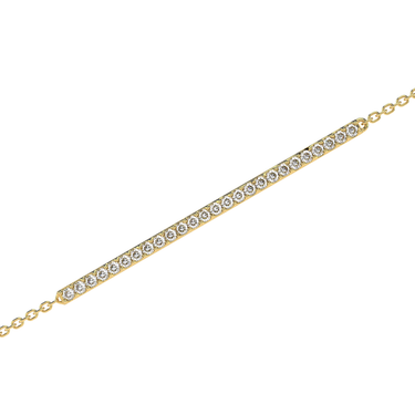 Pavé Diamond Bar Bracelet 0.25CTW - Le Bezel 