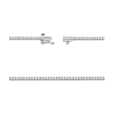 Diamond Tennis Necklace 14K 3.5 CTW - Le Bezel