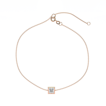 Solitaire Bezel Princess Diamond Bracelet - Le Bezel 