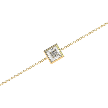 Solitaire Bezel Princess Diamond Bracelet - Le Bezel 