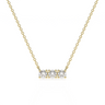 Three Diamond Prong Necklace 0.18 CTW - Le Bezel 
