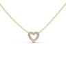 Small Diamond Heart Necklace 0.1 CTW - Le Bezel