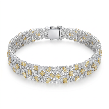 Champagne Constellation Yellow Diamond Tennis Bracelet