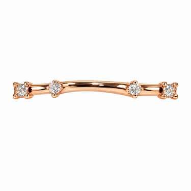 Scattered Diamond Thorn Wedding Band
