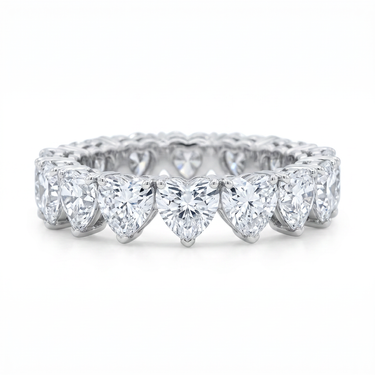 Heart Cut Diamond Eternity Band