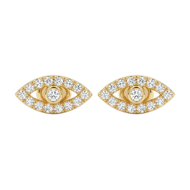 0.7CTW Diamond Evil Eye Stud Earrings