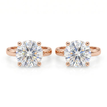 Round Brilliant Diamond Huggie Earrings