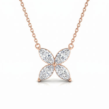 Marquise Cut Diamond Butterfly Necklace
