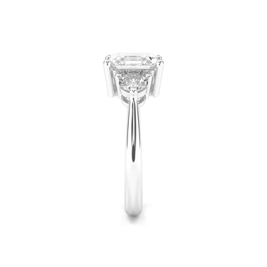 Amelie Three Stone Asscher Cut Diamond Ring - Beyon Diamond