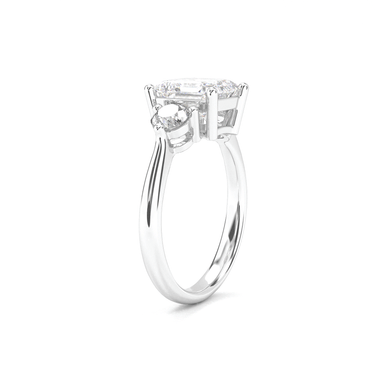 Amelie Three Stone Asscher Cut Diamond Ring - Beyon Diamond