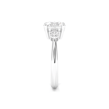 Amelie Three Stone Cushion Cut Diamond Ring - Beyon Diamond