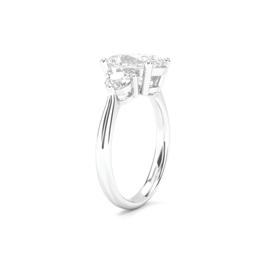 Amelie Three Stone Oval Cut Diamond Ring - Beyon Diamond