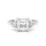 Amelie Three Stone Princess Cut Diamond Ring - Beyon Diamond