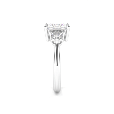 Amelie Three Stone Princess Cut Diamond Ring - Beyon Diamond