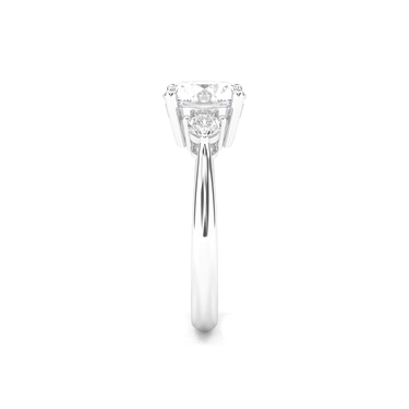 Amelie Three Stone Round Cut Diamond Ring - Beyon Diamond