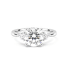 Amelie Three Stone Round Cut Diamond Ring - Beyon Diamond