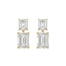 Asscher and Emerald Cut Diamond Drop Stud Earrings - Beyon Diamond