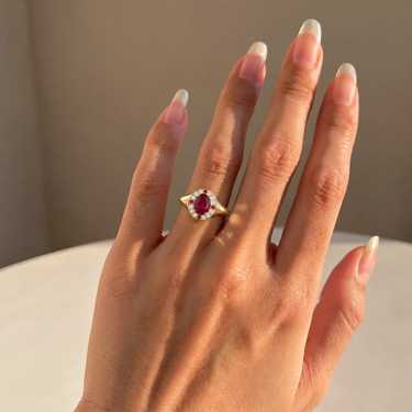 Lab Grown Ruby Signet Ring