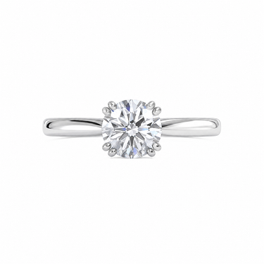 8 Prong Solitaire Round Cut Diamond Ring
