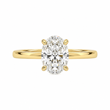 4 Prong Solitaire Oval Cut Diamond Ring
