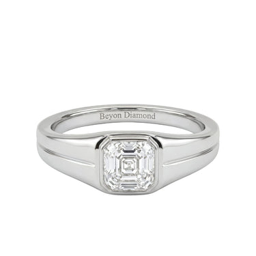 Bevel Edged Men's Engagement Ring - Beyon Diamond