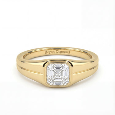 Bevel Edged Men's Engagement Ring - Beyon Diamond