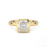 Bezel Asscher Cut Diamond Ring - Beyon Diamond