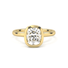 Bezel Cushion Cut Diamond Ring - Beyon Diamond