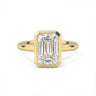 Bezel Emerald Cut Diamond Ring - Beyon Diamond