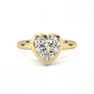 Bezel Heart Cut Diamond Ring - Beyon Diamond