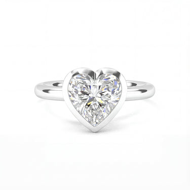 Bezel Heart Cut Diamond Ring - Beyon Diamond
