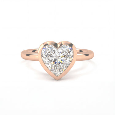 Bezel Heart Cut Diamond Ring - Beyon Diamond