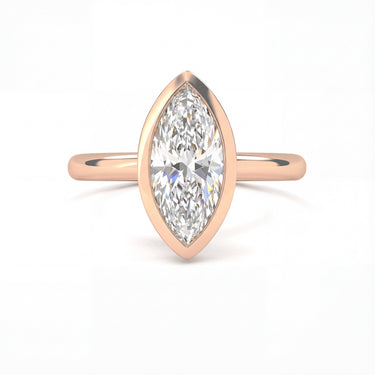 Bezel Marquise Cut Diamond Ring - Beyon Diamond