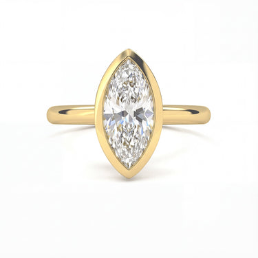 Bezel Marquise Cut Diamond Ring - Beyon Diamond